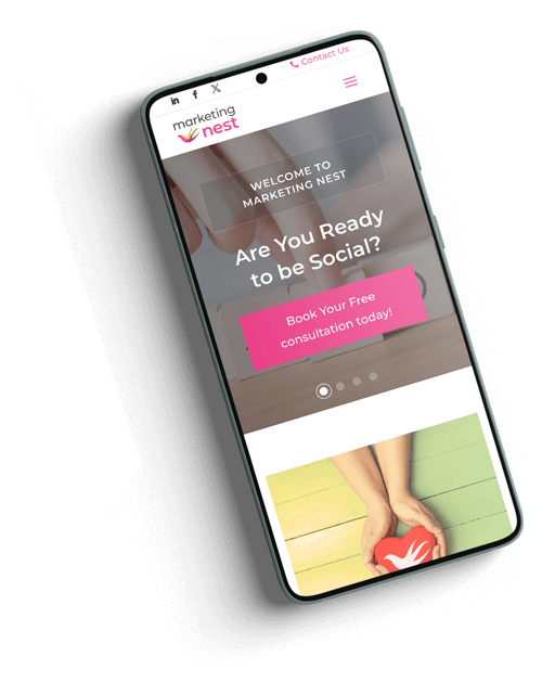 Marketing Nest Smartphone website display